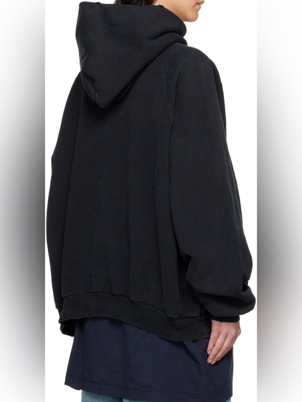 New with plastic hang tag Balenciaga unisex distressed hooded sweatshirt - Picture 2 of 6